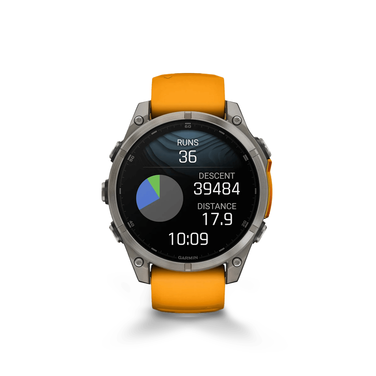 Garmin Fenix 8 AMOLED Sapphire — Naranja