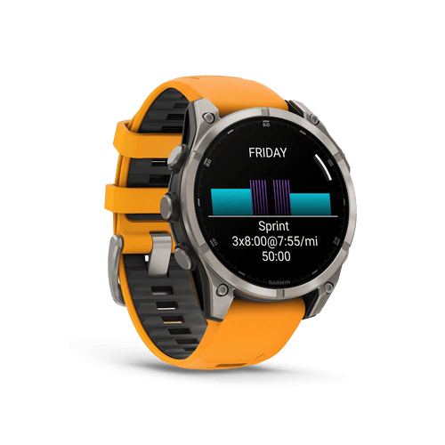 Garmin Fenix 8 AMOLED Sapphire — Naranja