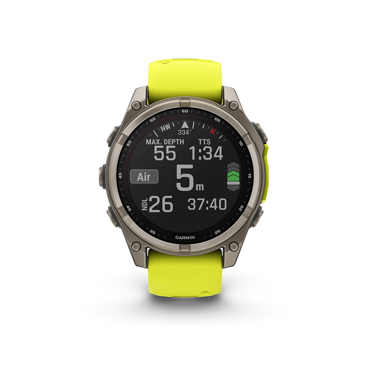 Garmin Fenix 8 Solar Sapphire — Verde