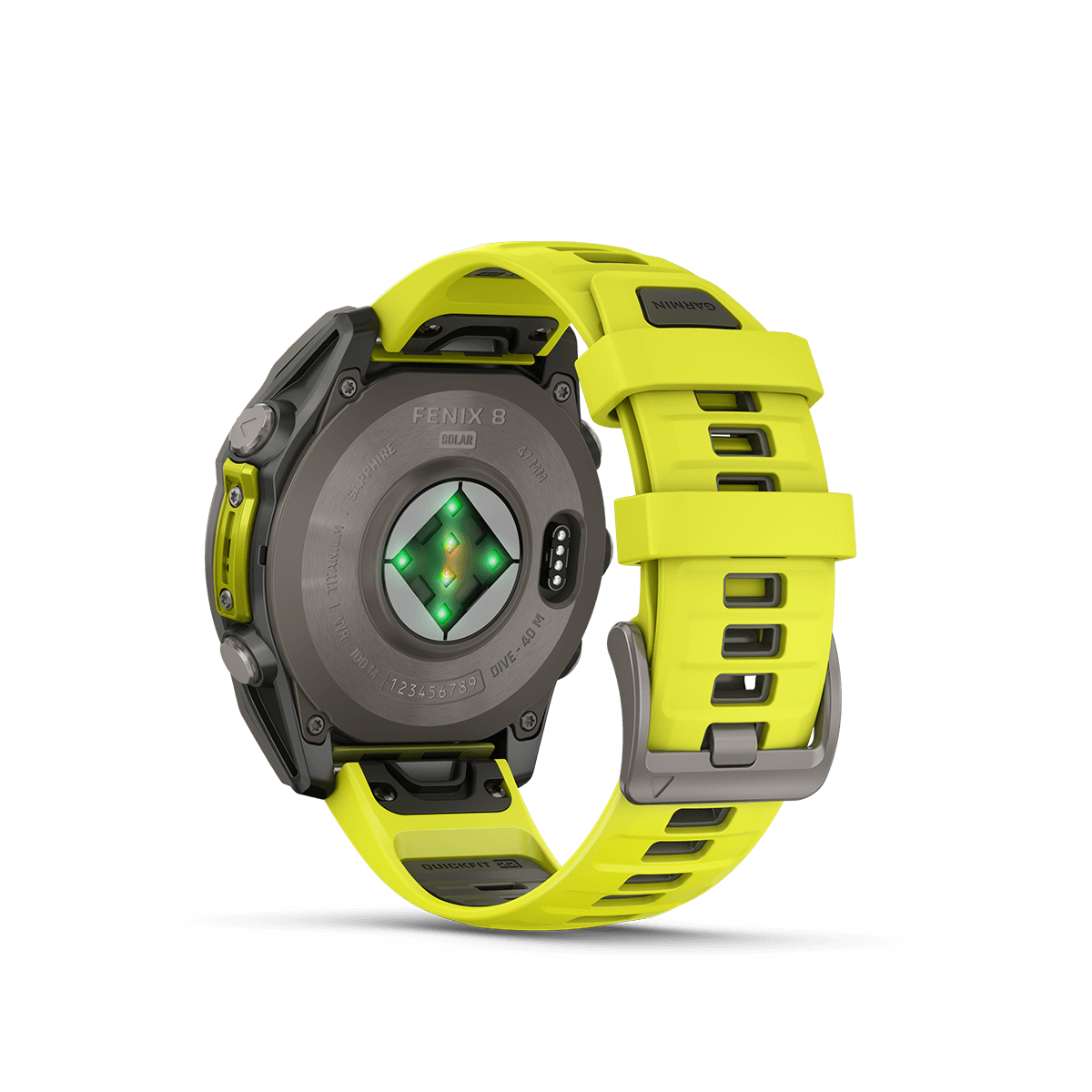 Garmin Fenix 8 Solar Sapphire — Verde