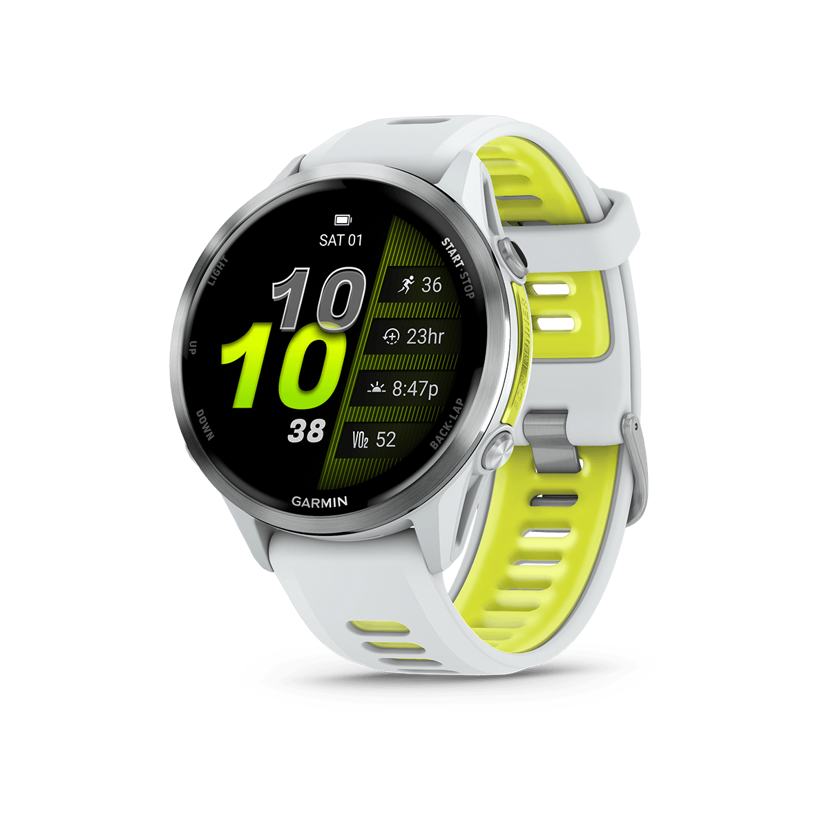 Garmin Forerunner 970 47mm AMOLED — Blanco