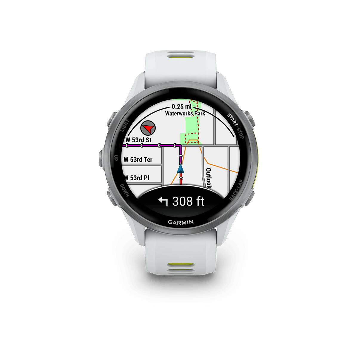 Garmin Forerunner 970 47mm AMOLED — Blanco